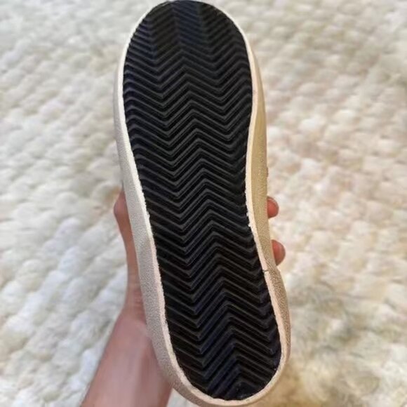 Golden Goose White and Silver Superstar Sneakers - Picture 6 of 8